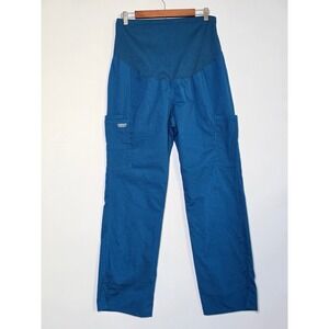Cherokee Women M Maternity Scrub Pants Blue Authentic Workwear WW220